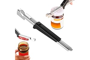 WEIELT Effortless Arthritis Jar Opener, 2024 New Multifunctional Can Opener Beer Bottle Opener Non-Slip Manual Lid Opener for Weak Hands Seniors (1, Black)