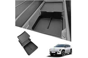 ‎RUIYA Ruiya Kompatibel mit Kia EV3 Earth GT Line 2025 2026 2027 Mittelkonsole Aufbewahrungsbox, Kia EV3 2025 Organizer Tray Doppellagig mit Obere Ablage Aufbewahrungsbox Unter der Mittelkonsole