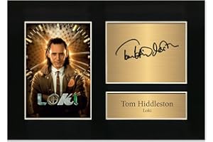 Zulu Image Tom Hiddleston Avengers Loki Movie Signed Autograph A4 Printed Photo Reproduction Print Picture Display No65, Black