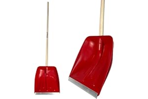 Crisalide® - Badile Professionale In ABS, Estremità Rinforzata In Alluminio Anti Urto, 42 x 37 CM, Manico 135 CM, Versatile Per Uso Agricolo, Giardinaggio E Edilizia, Pala Ergonomica