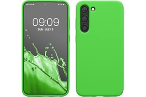 kwmobile Carcasa Compatible con Samsung Galaxy S23 Plus Funda - Case TPU y Silicona antigolpes - Apto Carga inalámbrica - Verde Lima