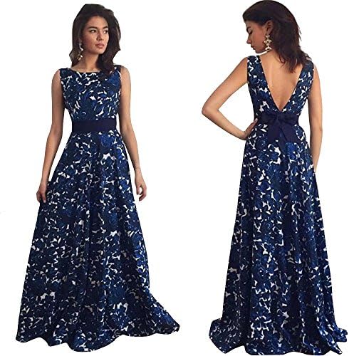 Dress, Hevoiok Women Maxi Floral Long Formal Prom Party Ball Gown Evening Wedding Slim Skirt (S)