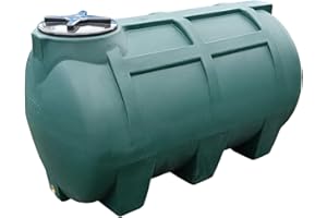Varile Réservoir d'eau potable vert 250 l | Sans BPA | Filetage en laiton 3/4" intégré | Fabriqué en UE | Convient pour les aliments | Horizontal