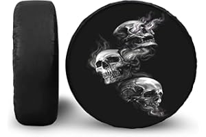 POLERO Skull Car Spare Tire Cover Wheel Cover for Car SUV Vehicle 14-19 Inch Dust-Proof Car Accessories