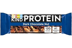 BE-KIND Dark Chocolate Protein Bar, 12g Plant Protein, Gluten Free Snacks, No Preservatives No Artificial Colors No Sweeteners, Bar 50g