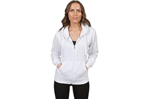 H&F Girls Women Ladies Plain Full Sleeve 2 Pocket Zip Up Plus Size Fleece Hoodie Jacket Cardigan Winter Top Plus Size XL XXL XXXL 8-22 ** 21 Colors **