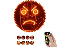 KBIBCK Auto Finger Licht und Ausdruck Zeichen Licht, Finger Licht Hand Geste Zeichen mit Fernbedienung, 14 Modi Daumen, Auto-lächelndes Gesicht Lampe, LED hinten Fenster