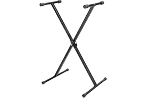 McGrey KS-100 X-Keyboardständer - einstrebig - höhenverstellbar in 5-Stufen - klappbar - stabil - schwarz