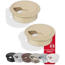 10 Pièces Passe-Câbles Ronds Blancs - Diamètre 50 Mm - Couvercles De Filetage Encastrables