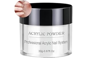 ELITECRAN Poudre Acrylique pour Ongles, Professionnelle pour Extension Acrylique Ongle, Sculpture sur Ongles 3D, Claire Poudre Acrylique pour les Débutants, Pas Besoin de Lampe à Ongles