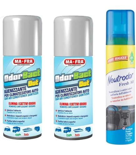 Talco Profumato Macchina ODORBACT OUT - Deodorante Per Auto, Elimina Odori Da Condizionatore, Confezione Da 2 Pezzi Eliminare Odori Auto - 12