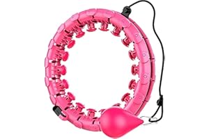 I0I&I0I Weighted Smart Hula Hoop - 2-in-1 Fitness & Massage for Weight Loss and Toned Abs, Easy to Use and Adjustable for Home & Outdoor Workouts