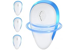 PADONCO 2025 Upgraded Version Ultrasonic Pest Repeller, Powerful Mouse Repeller plug in Pest Control for Rats, Rodent, Mice, Bugs, Mosquito, Spider, Ant Repellent Harmless To Pets And Human (4 Packs) (Blue)