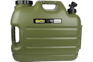FAITH CARP TACKLE Faith Jerrycan avec robinet - Vert - Qualité alimentaire - Poignée - Robinet de vidange - Convient pour le camping et la pêche - Polyéthylène durable - Fiabilité pour les déplacements - Aventure avec
