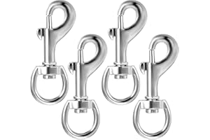 JIEYAO 4 clip per bandiera per asta della bandiera, moschettone, in lega di zinco, moschettone, moschettone, per asta della bandiera, corda