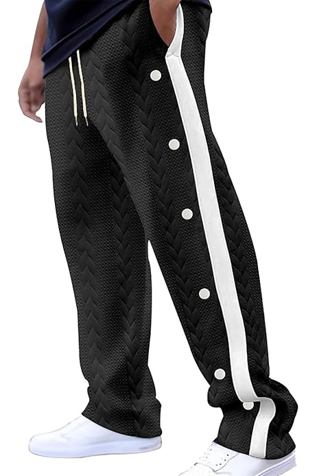 Pantalones Hombre Bolsillos Laterales Pantalones De Chándal Para