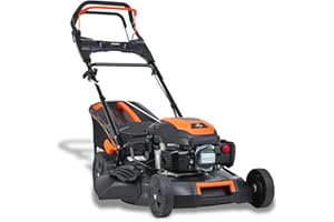 FUXTEC Tagliaerba a scoppio semovente RM5170eS 4in1-4 CV,Tosaerba a benzina 4 tempi trazionato avviamento elettrico,Larghezza di taglio 51cm - cesto raccoglierba 60L,mulching scarico laterale