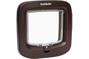 PetSafe - Gatera de Cierre Manual - Cierre con 4 Modos, Eficiente Energéticamente, Instalación Sencilla - Marrón