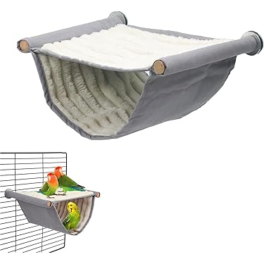 Vogelnest in de vorm van een hangmat voor parkiet, parkiet, kaketoe, kanarie, grijze kop, vink, grijze papegaai
