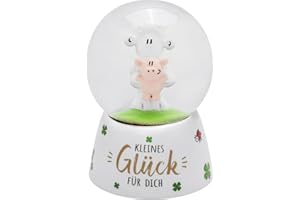 Sheepworld Traumkugel Motiv kleines Glück | Schneekugel mit Glitter, Höhe 6,5 cm | Geschenk, Glücksbringer, Silvester | 74429