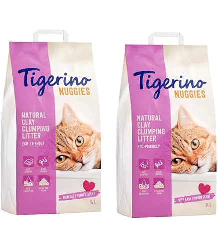 Nuggies Katzenstreu Frishedult – Klumpend, Frischer Duft | 28 Liter, Staubarm | Aus 100% Natürlichem Ton