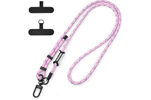 xiaowanwan Handykette Universal,Verstellbar Handyband zum Umhängen,Handy Umhängeband,Handykette Ohne Hülle,Abnehmbare Lanyard Handy (Rosa)