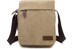 Sechunk Kleine Umhängetasche aus Segeltuch im Vintage-Stil