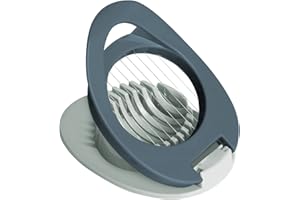 ITME Egg Slicer with Stainless Steel Wire Egg Slicer, Multifunctional Egg Cutter for Evenly Slicing Boiled Eggs Ham Banana and Strawberry(Blue)