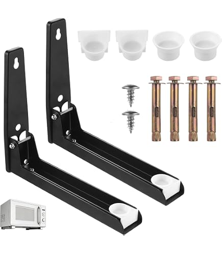 Étagère Murale Robuste Pour Four Micro-Ondes - Support Acier Support Mural Gain De Place Cuisine 50-100 Cm