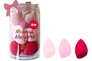 HOLLER & GLOW Holler and Glow Makeup Blenders 10-Piece Gift Set, Includes Pink Makeup Sponges