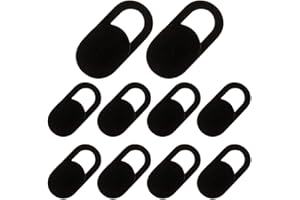 Opopark Webcam Cover 10 Pezzi Copri Webcam Slider Copertura Cover per Fotocamera Digitale la Privacy Ultra Sottile per Smartphone, PC, Laptop (Nero)
