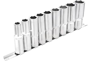DAKCOS 9-delade långa 1/2" insex hylsor, hex socket set 10–24 mm
