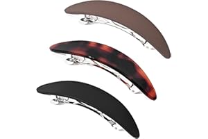 UNNING 3 Stücke Haarspangen Damen Mittel Französische Haarspange Vintage Automatisch Haarspangen Für Dünnes Feines Haar