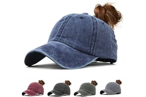 Joligiao Homme Femme Casquette de Baseball Chapeau Queue De Cheval Chapeau de Soleil Lavé Casquetteavec Réglable Respirant pour Femme Outdoor Sport Cap 1/2 pièces