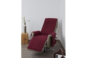 K. & N. Schurwolle Copripoltrona in lana vergine con protezione per braccioli e parte dei piedi lunga, colore folclore