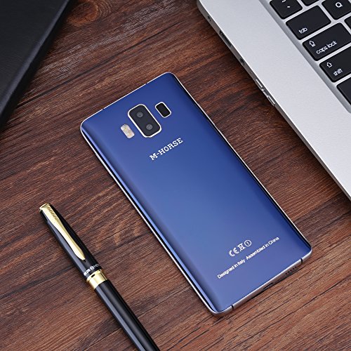 M-HORSE Pure 1 Vollbild 3GB RAM 32GB ROM 5.7 Zoll 4G Handy Smartphone 4380mAh Fingerabdruck Dual Rear Kamera Dual SIM - Blau