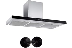 Cookology LINT1001SS Stainless Steel Linear 100cm Chimney Cooker Hood & Filters