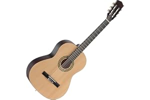 Classic Cantabile AS-851 Guitare Classique 7/8 Nature - Cordes en Nylon d'étude - Guitare de concert idéale pour débutants, enfants