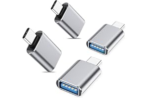 TICENPE USB C to USB Adapter 4 Pack, USBC Male to USB A Female 3.0 OTG Adapter, Type C Converter for MacBook Pro, Mac Mini, iPhone16 15 Series, iPad 10 11, Dell XPS, Samsung Galaxy S25 and More Type C Devices