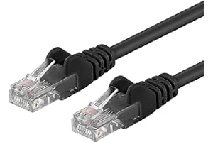 PremiumCord Kabel sieciowy, Ethernet, LAN & Patch kabel Cat6, UTP, szybko elastyczny i wytrzymały kabel RJ45 1 Gbit/S, AWG 26/7, kabel miedziany 100% Cu, czarny, 2 m