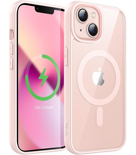 JETech Custodia IPhone 13 Mini Opaca Antiurto Militare - Nero Traslucido