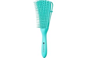 Standelli Professional Curly Hair Brush - Detangling Brush for Kinky Frizzy Wavy Coily Thick Afro 3a to 4c Hair (mint green)