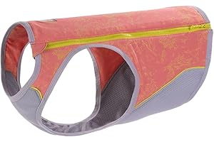 RUFFWEAR Gilet per cani con cerniera, copertura di raffreddamento con pettorina e portale di piombo, SPF 50+ protezione solare per mantenere gli animali freschi, rosa salmone (grande, 81-91 cm)