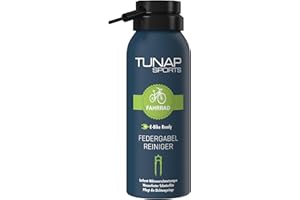 TUNAP SPORTS Fahrrad Federgabel-Reiniger | Spray für Dämpf- und Federelemente am Bike reinigt, pflegt, schmiert (125ml-2020)