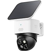 eufy SoloCam S340, dış mekan g&uuml;venlik kamerası, ABO, g&uuml;neş enerjili, 2 | 360&deg; izleme, HomeBase 3 uyumlu, k&ouml;r nokta yok