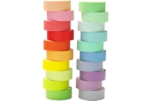 SOSINYA Textmarker Washi Tape Sticker Klebeband Scrapbook Zubehör Bullet Journal Zubehör Pastellstifte Journaling Washi Set Washitape Brush Pen Set Pastell Textmarker Bullet Journal Zubehör (A)