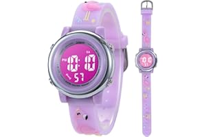 Mamiddle Kinderuhr Digital für Jungen Mädchen 3ATM Wasserdicht Kinder Armbanduhr mit Wecker Datum Stoppuhr Kinder Uhr für 3-10 Jahre