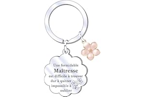 QTQTLP Cadeau Maitresse Porte Clef Maitresse D'école Cadeau Atsem Maternelle Porte Clé Atsem Cadeau Maitre D'école Cadeau Creche Fin D'année Merci Porte Cle Merci Maitresse Cadeau Maitresse