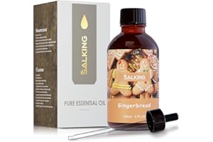 SALKING Huiles Essentielles Pain d'épice 120ml, L'hiver Naturelle Huiles Essentielles Aromathérapie pour Diffuseurs, Humidificateur, Massage/Spa/Idéal Coffret Cadeau pour Femme, Halloween, Noël