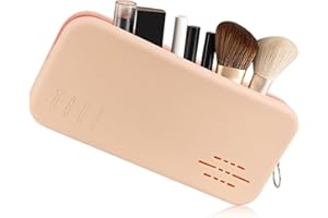 BAERTMY Trousse Maquillage Voyage Rangement Maquillage Organisateur Porte Rangement Pinceaux Travel Essentials Pochette Skincare Aesthetic Etui Pinceau Maquillage Femme Makeup Bag (Kaki)